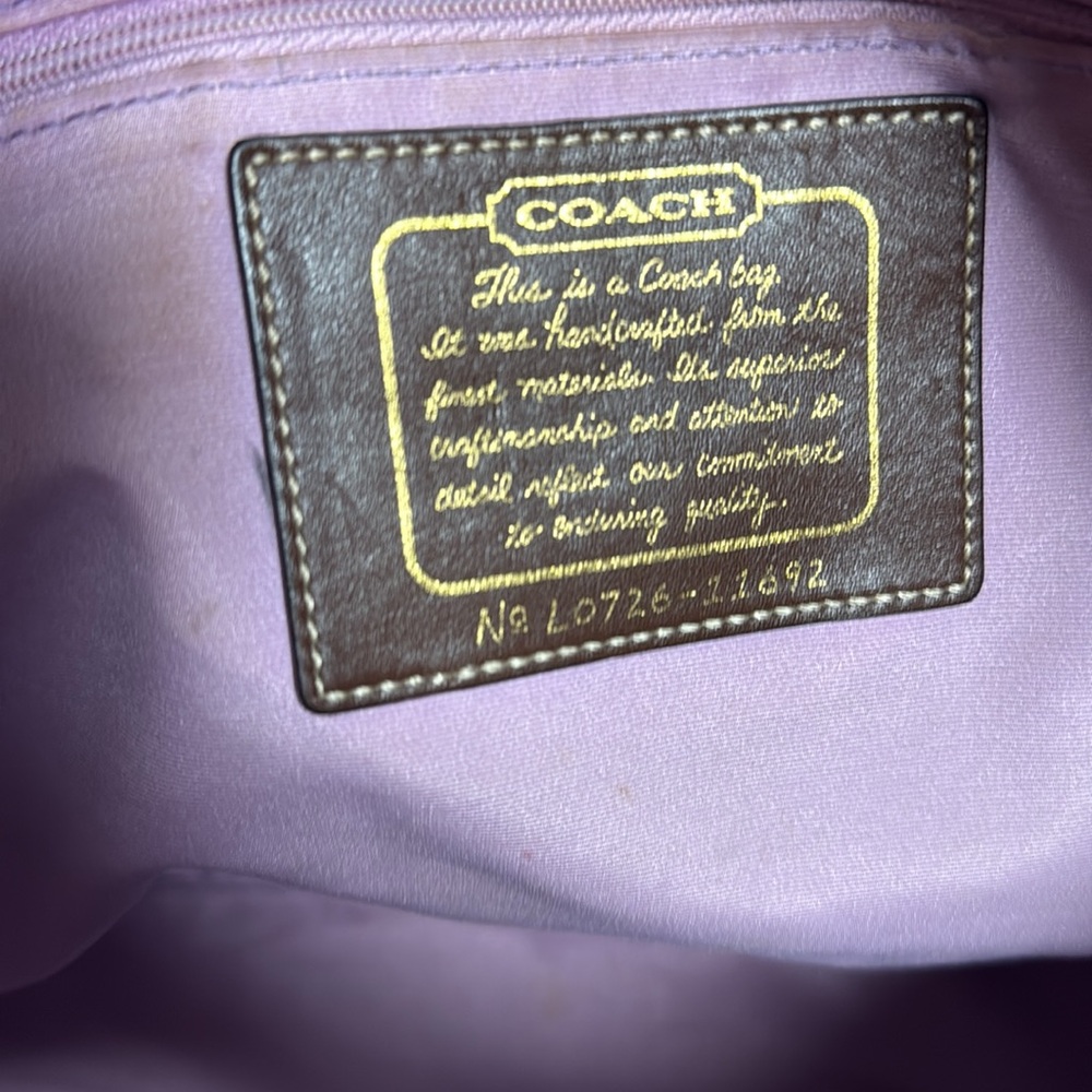 Coach Signature Brown and Tan Tote - Picture 4 of 7